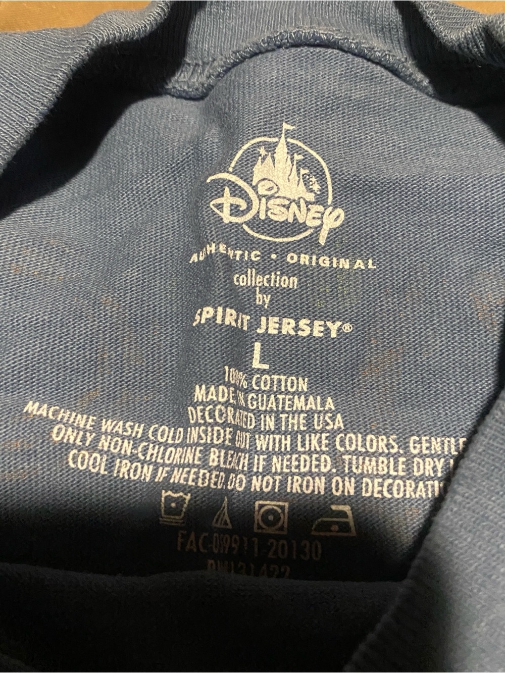 WDW Disney world cast member spirit jersey L chip n dale blue ls - Picture 5 of 6